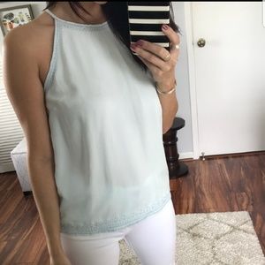 Light Blue Halter Tank